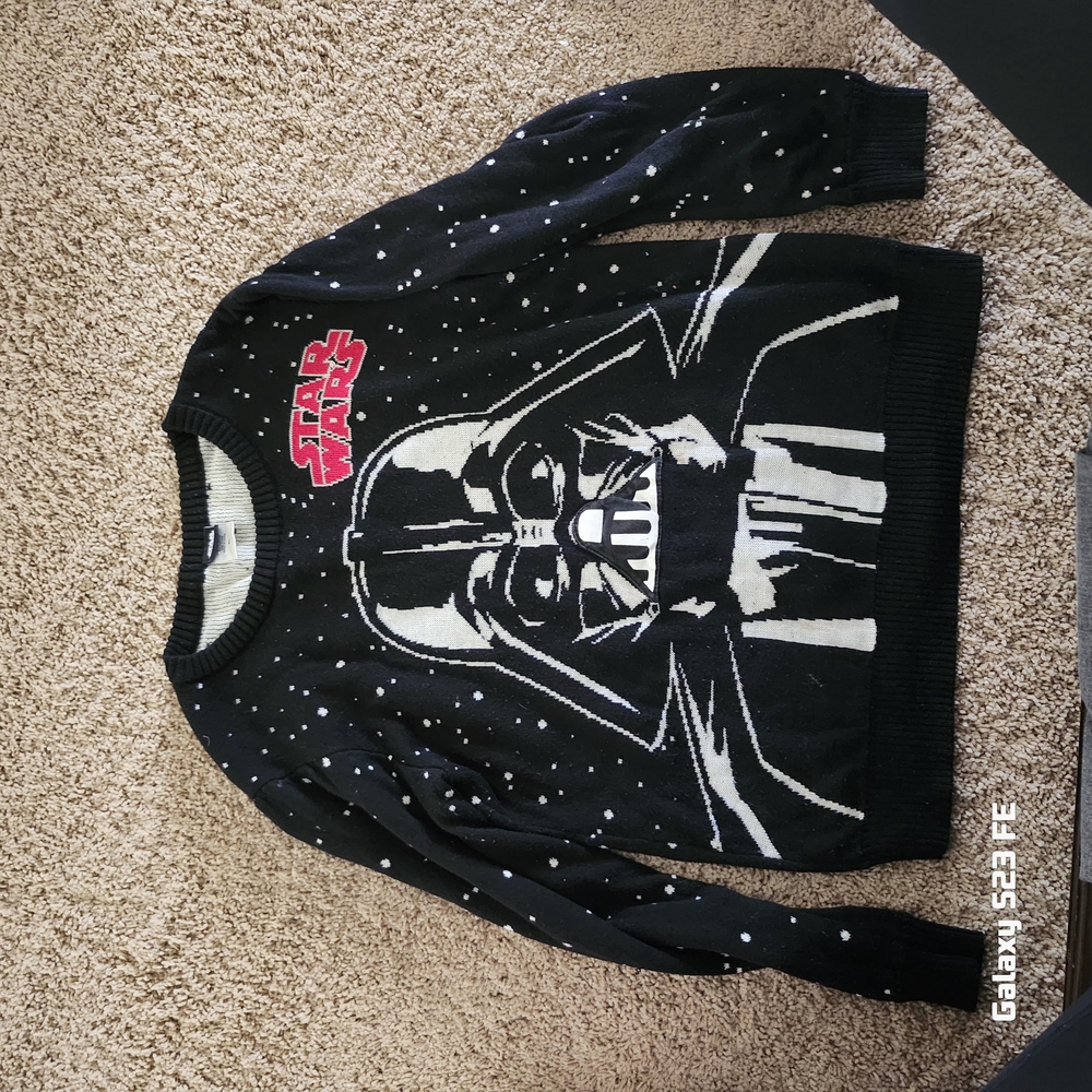 Darth Vader Black Sweater with Star Wars Logo